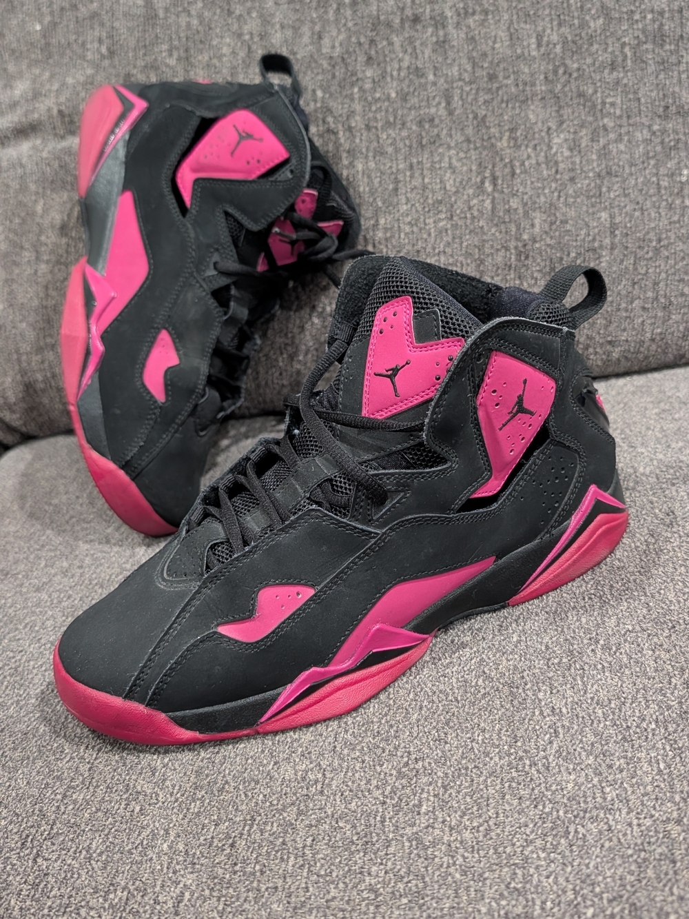 Nike Air Jordan Retro Black/Pink High-Top Sneakers